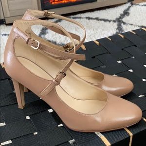 Nine West Hannley nude strapped heels 8.5